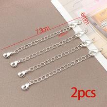 2件装手链延长链，黄铜金属星星、爱心、海豚造型吊坠延长链，适用于珠宝制作、项链、手链DIY工艺品