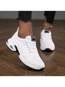 Women's New Versatile Low - Cut Casual Shoes, Mesh Women's Shoes With Soft Soles, Comfortable Single - Shoes, And Women's Thick - Soled Shoes - 白色 - 查看 1