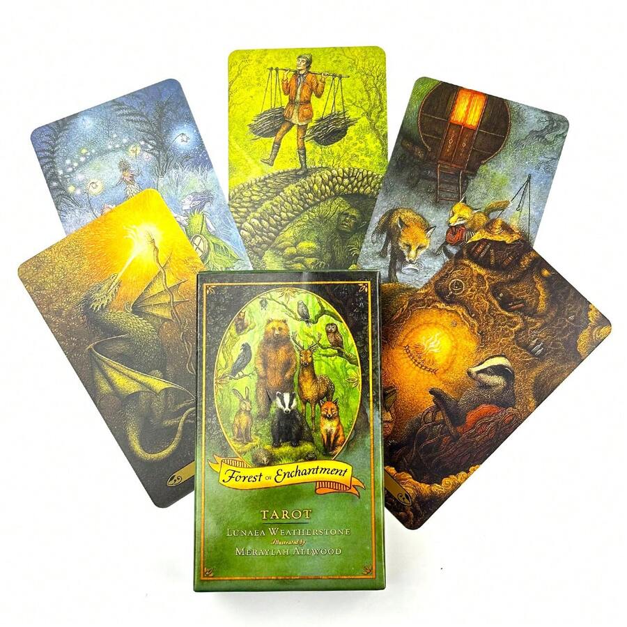 Forest Of Enchantment Tarot:Once You Step Into The Enchanted Wood, Your Life―And Your Spirit―Will Never Be The Same(With Pdf-Guide) - Green - View 1