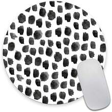 Round  Pad, Polka Dot Print Premium-Textured  Mat, Small Non-Slip Rubber Base Round Pad With Designs For WorFKing And Gaming,16PolkaDot - 16PolkaDot - View 1