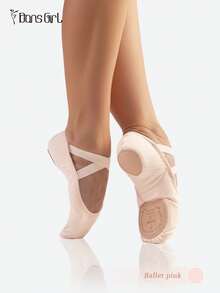 DonsGirl One Pair Of High Elastic Strong Wrapping Professional Ballet Shoes For Girls, Modern Dance Shoes, Classical Dance Shoes And Yoga Shoes - Pink - View 7