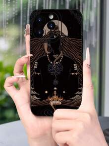 Lujo Ligero, Estilo y Belleza, Funda de Teléfono de Textura Mate Negra, Compatible con 17PROMAX, 17PRO, 17Air, 17, 16PROMAX, 16PRO, 15PROMAX, 15PRO y Todos los Modelos, Imprescindible para P - Negro - Ver 4