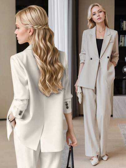 Women's Professional Elegant Goddess Style High-End Suit Set, 2025 New Fashion Spring/Autumn