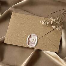 6pcs Alloy Wax Seal Stamp Heads + Pink Handle Set - Plum Blossom, Lotus And Tulip Patterns - Ideal For Gift Packaging, Envelopes, Invitations And Scrapbooking (Wax Beads Not Included) - A - View 5