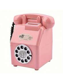 1PC Large Capacity Retro Phone Bank Gift Ornament Creative Retro Savings Bank Plastic Piggy Bank, Holiday Gift, Birthday Gift,Some Parts Are Sent Random - Multicolor - View 9