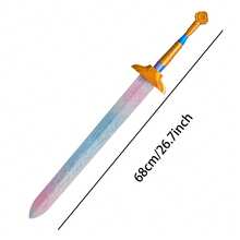 3D Printed Anime Character Sword Prop Model, DIY Assembly, Cartoon Character Sword Accessory Model, Suitable For Halloween Party Cosplay, Romantic Blue & Pink Sword Model, Cool Sword, Birthday/Halloween/Christmas Gift, Cosplay & Fan Collection - Multicolor - View 12