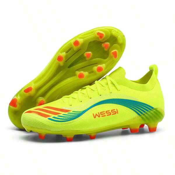 1 par de zapatos de fútbol/fútbol recomendados para adolescentes, de caña baja, con tacos largos, resistentes al desgaste, antideslizantes, adecuados para la escuela, partidos y entrenamiento, unisex para adultos