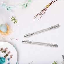 Zhehao Double Ended Pin Vise DIY Hand Drill Pin Vise Resin Drill Wire Twisting Tools With Copper Collet Copper Drill Jewelry Making Tools For DIY Hairpin Keychain Bracelets Necklace (2 Pieces) - trắng - Xem 6