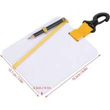Pizarra de escritura para buceo, pizarra subacuática con clip giratorio y lápiz óptico para deportes acuáticos, buceo y natación. - 1 - Ver 6