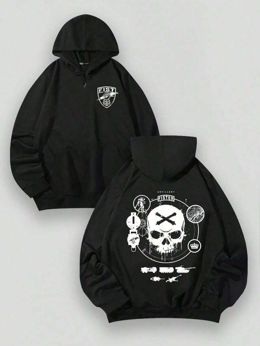 Aged Washed Cotton Crew Neck 280g Double-Sided Printing Men's Hoodie With Soft And Breathable Fabric Presenting A Spider Pattern And The Text "ANTl SOCIAL SOCIAL CLUB" SouljaConcertHalloweenGothicVintageStreetwear Graphic009-AB Sweatshirts For Women Hoodies For Men Black Hoodie For Women Men's Hoodie Sweatshirts For Men - Black 2 - 查看 1