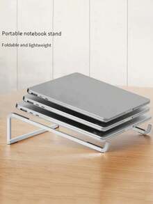 1个铝合金笔记本电脑支架，适用于17英寸以下笔记本电脑，桌面增高架，便携式可折叠散热平板电脑支架 - 彩色 - 查看 4