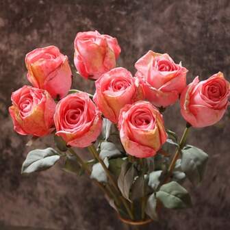 5pcs (22.83in) Elegant Lifelike Roses, Artificial Frayed Edge Roses Stems Romantic Faux Flower Centerpiece Decor For Wedding, Date, Anniversary, Party, Living Room, Dining Table, Home Decor