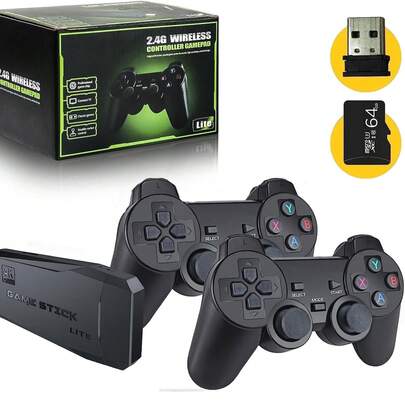 Consola de Juegos Retro inalámbrica, Stick de Juegos Retro con 64 G, más de 20.000 Juegos, Salida 4k y Mando inalámbrico de 2,4 GHz, Plug and Retro Play Videojuegos para TV (M8)