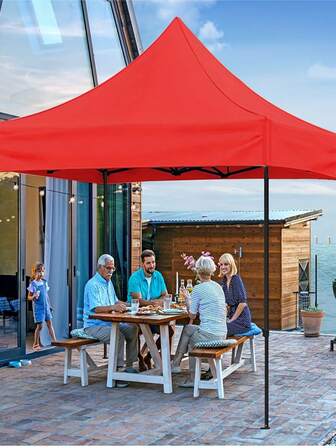 Waterproof Canopy Replacement Cover With Durable Oxford Cloth Material UV Protective Cloth Suitable For Outdoor Patio Awning (There Is An Error In The Size Of A Single Top Cloth)