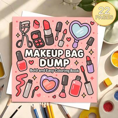 Beauty Bag Poetry: Blurring The Beauty Of Makeup Dreams In Colors, Composing A Poetic Chapter Of Dedication And Fashion,A Coloring Journey ,Coloring Book, Valentine's Day Birthdays And Other Holidays. Painting And School Supplies, 22 Pages, Books, Coloring Books, School Supplies, School, Christmas, Halloween, Birthday, Back-School Gifts, Color Books, Adults, Christmas Gifts