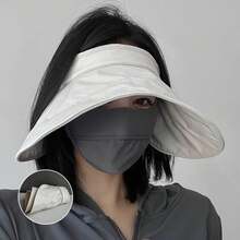 2PCS Women's Summer Sun Hat Wide Brim Breathable For Outdoor Travel Hiking Beach - Đen và trắng - Xem 10