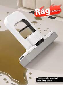 1pc Brand New Multi-Functional Mini Handheld Mop - The Ultimate 2-In-1 Handheld Mop For Dusting, Washing, Drying, And Polishing Any Surface. Retractable, Wet And Dry Use. - Desktop Cleaning Mop - Mini Folding Handheld Duster - Multicolor - View 6