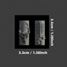 1pc Sheep Head Pentagram Goat Horn Skeleton Flower 3D Nail Art Mold, Transparent Silicone Nail Mold Decoration - 無色 - 查看 12