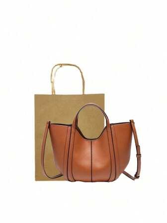 2025新款女士水桶包高品质购物篮手提包多功能简约单肩/斜挎包