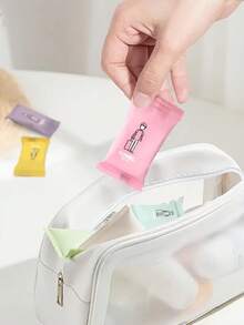 14条/盒户外露营一次性压缩毛巾，超柔软手洗长方形一次性旅行家用面巾套装，加厚设计，独立包装，旅行便携，双面柔软质地，适合旅行、露营、居家使用。 - 彩色 - 查看 3