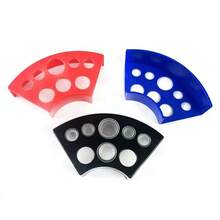 Wokaluo 8-Hole Fan-Shaped Plastic Tattoo Ink Holder, Tattoo Ink Cup Mixing Cup Rack Tray, Tattoo & Embroidery Ink Cups In Small, Medium And Large Sizes - Black - View 4