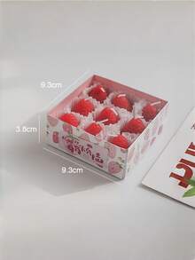1pc/4pcs, Strawberry-Shaped Candles With Diameters Of 4cm/1.57in And 3cm/1.18cm, Available In Two Color Schemes. Long-Lasting Fragrance, Handmade Soy Wax Scented Candles Suitable For Valentine's Day, Home Decor, Parties, Table Settings, Holiday Gifts, Dinners, Banquets/Partyes, Relaxation/Meditation, Ambient Lighting, And Also Make A Great Gift For Women And A Valentine's Day Present. - Multicolor - View 4