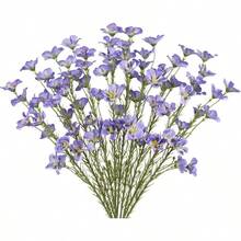 10 Pcs Artificial Wildflowers With Stems Bulk Silk Spring Flowers 21 Inch Forsythia Branches Purple Faux Wildflowers Floral Arrangements Home Decor Indoor Outdoor Wedding Centerpieces - 紫色 - 查看 1