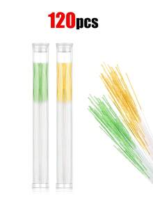 Kit de cuidados para orelha com 120/60 peças, inclui 60 fios de limpeza para piercings, limpador de piercing com haste de limpeza, remove odores e sujeira, adequado para homens e mulheres, previne obstruções, pode ser usado para decoração de casa, viagens, casamentos, festas, presentes de aniversário, presentes de Ano Novo, acessórios, presentes divertidos, escola, volta às aulas, itens essenciais de viagem, itens essenciais para casa, limpador de orelha. - Multicolorido - Ver 6