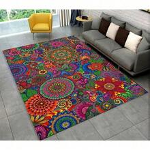 Bohemian Mandala Geometric Area Rug, Abstract Optical Design For Living Room, Bedroom, Office - Multicolor - View 31