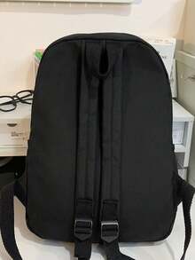 Black Minimalist Backpack 30L – Water Resistant Nylon Rucksack, Large Capacity Travel Laptop Backpack For Men Women, Durable School College Bookbag With Ergonomic Padded Straps, Multiple Organizational Compartments, Fashion Casual Daypack For Commute Outdoor Work, Fits 15.6 Inch Laptop, Lightweight Unisex Casual Backpack, Stylish Daily Carry Bag With Reinforced Bottom, Adjustable Sternum Strap, Side Water Bottle Pockets, Premium Quality Fashion Backpack For Students Professionals Travelers, Timeless Black Design – Perfect For Everyday Use, Weekend Trips, And Urban Adventures - 彩色 - 查看 8