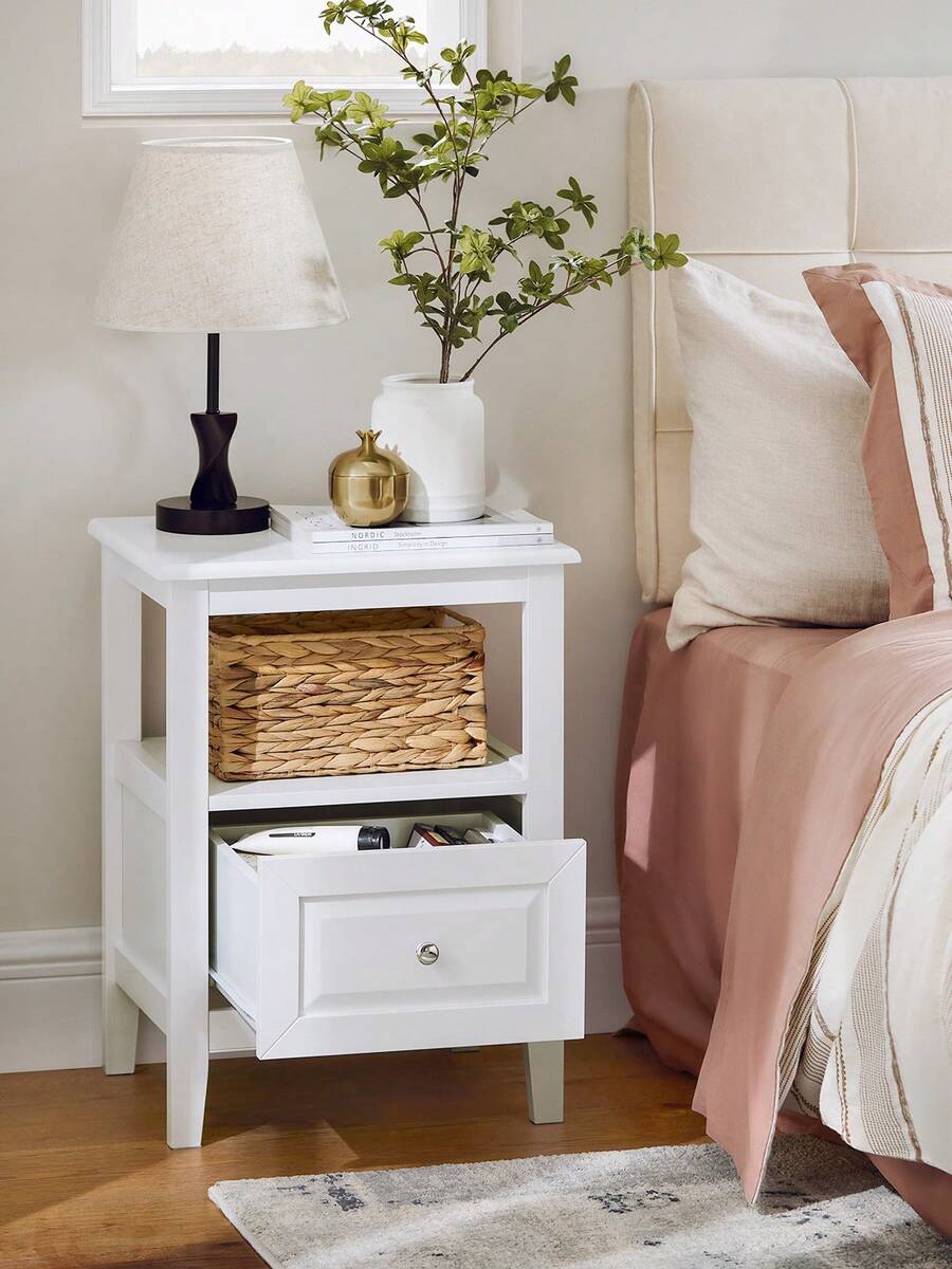 SoBuy Bedside Table FBT131-W - Grey - View 1