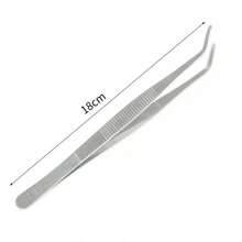 Thick Stainless Steel Serrated Tongs, Barbecue Food Tongs, Straight Tweezers, Household Medical Tweezers, Garden Kitchen Barbecue Tool Tweezers - Multicolor - View 22