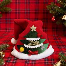 Family Santa Claus Hat, Adults Kids Christmas Cap For Christmas Party, Santa Cosplay Costume - Green Christmas Tree Hat - View 4