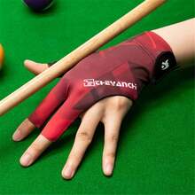 3 Pairs Of Three-Finger Left-Hand Billiard Gloves - Breathable And Anti-Slip, Suitable For Snooker And Billiards - Red/Blue/Black. - 3pcs-black Red Blue - View 2