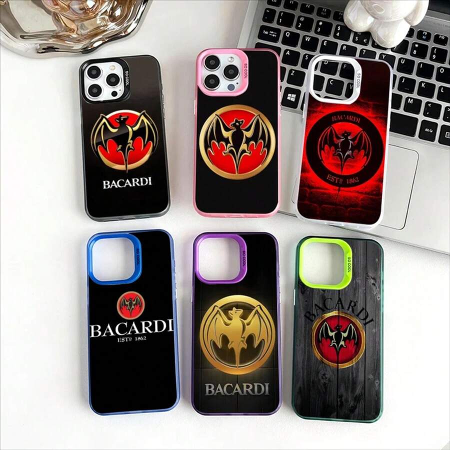 Funda de teléfono B-Bacardi Rum Vampire Bat para Apple 11 12 13 14 15 16 17 Pro Max Plus, cubierta protectora con revestimiento - Z4 - Ver 1