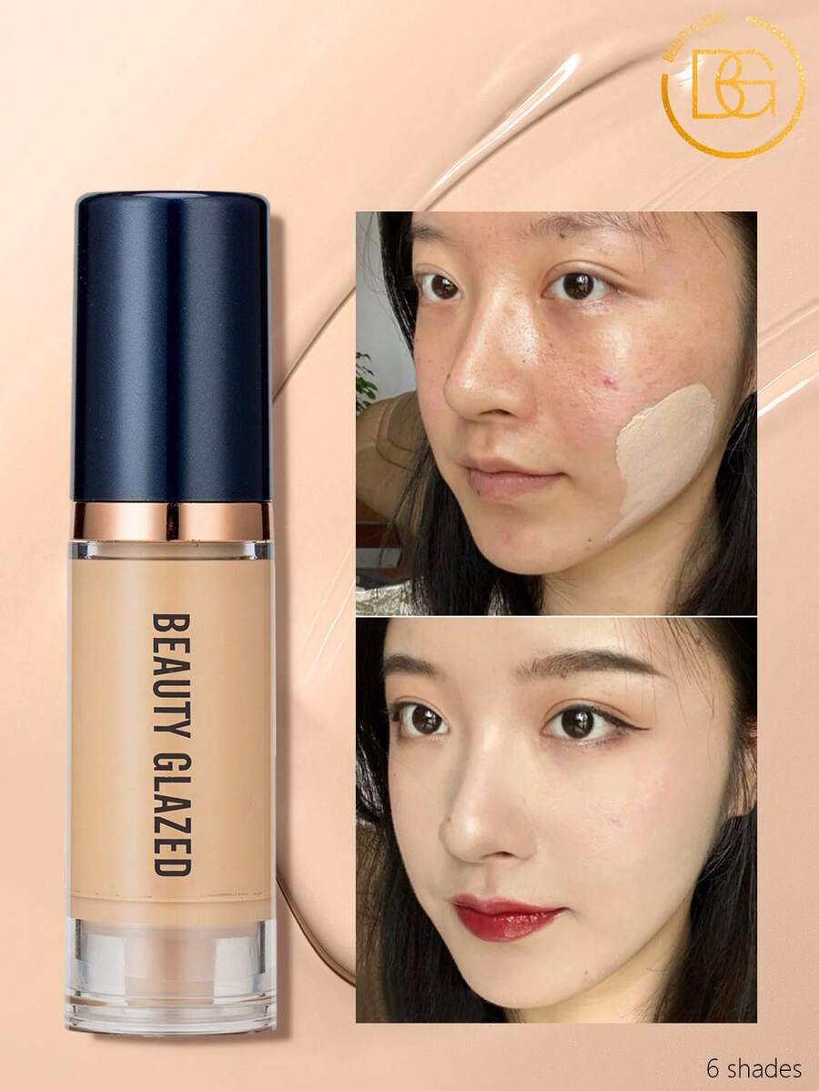 beauty glazed 超持久亮泽哑光粉底液 轻盈遮瑕粉底液 持久粉底液