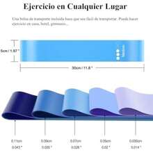 Jasonwell Bandas de Resistencia Bandas Elasticas para Ejercicio Set de Resistencia Multifuncionales para Rehabilitacion Terapeuticas Entrenamiento de Fuerza Yoga Fisioterapia(Degradado azul) - Multicolor - Ver 5