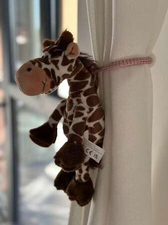 Plush Giraffe Window Curtain Tie Backs, Curtain Decor, Home Decor, Living Room Curtain Tiebacks, Gift For Best Friend, Gift For Friend, Christmas Gift