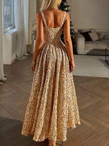 Sedessea 优雅浪漫迷人闪亮派对礼服，舞会礼服 - 黃色 - 查看 5