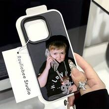 Funda para Teléfono de Hasbulla, la Nueva  de Halloween, Ideal para for  17,16, 15, 14, 13, 12, 11 Pro Max Plus. Antigolpes, Suave, Perfecta para Parejas. Diseño Mate Elegante, Protección Lujosa y Minimalista, Duradera y Totalmente Cubierta contra Caídas y Golpes. Fundas para Teléfono, Carcasa - Negro - Ver 6