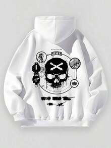 Aged Washed Cotton Crew Neck 280g Double-Sided Printing Men's Hoodie With Soft And Breathable Fabric Presenting A Spider Pattern And The Text "ANTl SOCIAL SOCIAL CLUB" SouljaConcertHalloweenGothicVintageStreetwear Graphic009-AB Sweatshirts For Women Hoodies For Men Black Hoodie For Women Men's Hoodie Sweatshirts For Men - 白色 2 - 查看 2