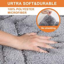 Soft & Absorbent Non-Slip Bathroom Rugs - Polyester Washable Thick Shower Bathroom, Bathtub And Sink 20x32 - Green - View 9