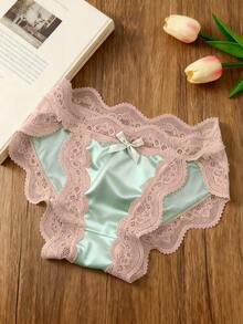 6-Piece Women's Seamless Cotton Lace Briefs, Minimalist Romantic Solid Color Soft And Skin-Friendly Bikini-Style Underwear, Elastic And Comfortable Panties, Intimate Lingerie And Sleepwear For Daily Wear, Autumn And Winter Clothing, Christmas Gifts, Birthday Gifts - Nhiều màu - Xem 5
