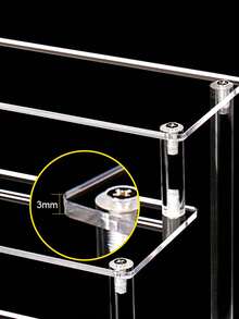 1个亚克力桌面化妆品展示架，透明梯形纸杯蛋糕造型，可用于展示香水、手办、盲盒等物品。 - 無色 - 查看 6