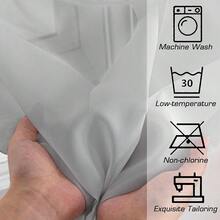Light Grey Sheer Curtains 54 Inch Length For Living Room Bedroom 2 Panels Set, Elegant Rod Pocket Airy Solid Curtains For Small Window, Soft Breathable Dining Room Curtains, 42Wx54L Inch,42inchWx54inchL(Packof2),LightGrey - 淺灰色 - 查看 5