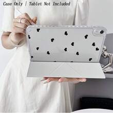 1 件装极简黑色爱心图案平板电脑保护套 - 优雅爱好者和浪漫风格追求者的理想之选，带笔槽的翻盖式平板电脑保护套，兼容 iPad 10.9/10.2/Air 第五代/Pro 11/第十代/9.7/Air 2/iPad（第七代）/iPad（第八代）/iPad Air 4/5/iPad Pro 11/iPad 第十代 10.9 英寸（2022 年款）智能保护套/iPad Air 13（M3 2025 年款）/iPad Air 11（M3 2025 年款）/iPad Air 11（M3 2025 年款）/iPad 11（A16 2025 年款），具备自动睡眠/唤醒功能 - 彩色 - 查看 11