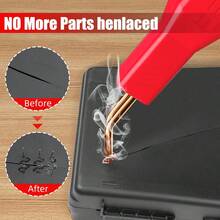50W Heavy Duty Plastic Welding Kit For Car Bumper/PVC Repair - 200 Staples, 110V Dual Voltage Hot Stapler Gun - Red - View 4