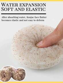 3 Count Natural Konjac Seaweed Facial Cleansing Sponge Deep Cleansing And Exfoliating, Suitable For Oily, Dry, And Sensitive Skin - Multicolor - View 5