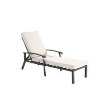 Lounge Patio Stuhl Mit Baumwolle Kissen, Verstellbares Liegendes Rostfestes Aluminum Poolside Chaise Lounge Möbel, Wasserdichtes Beige Kissen (1st) - Beige - View 1