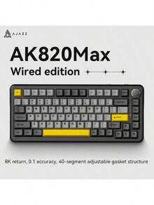AJAZZ AK820 MAX HE 8K New Hall Effect Mechanical Keyboard, Type-C Wired, Computer Gaming Keyboard, Upgraded Pad-Mounted Mechanical Keyboard, Cool RGB Lighting, Supports Music Rhythm, Gaming, ESports, Office, Web Driving, Quick Adjustment - AJAZZ Official Authentic Products - View 13